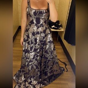 Deep purple marchesa gown size 8. Worn once.